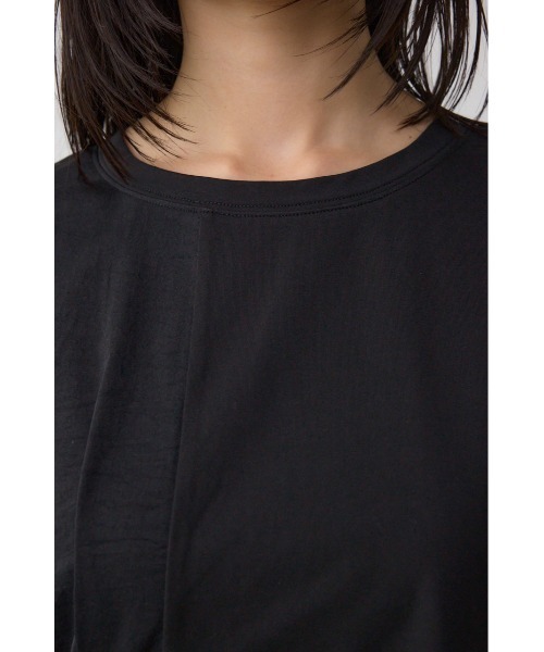 AZUL by moussy(アズールバイマウジー)の「フハクドッキングドロストトップス(Tシャツ/カットソー・レディース・オフホワイト/ブラック/ライトブルー・FREE)」の18枚目の写真