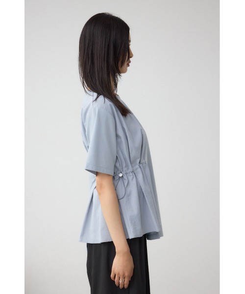AZUL by moussy(アズールバイマウジー)の「フハクドッキングドロストトップス(Tシャツ/カットソー・レディース・オフホワイト/ブラック/ライトブルー・FREE)」の8枚目の写真