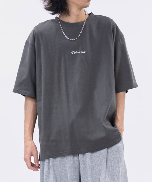 Naive magic（ナイーブマジック）の「【a】〔NAIVE MAGIC〕汗ジミ防止天竺 リラックスフィット Tシャツ（Tシャツ/カットソー・メンズ・ホワイト/ピンク/グレー/チャコールグレー・MEDIUM/LARGE）」の2枚目の写真