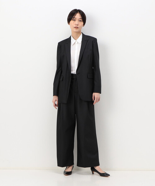 COMME CA(コムサ)の「【セットアップ対応】ポリエステルストレッチカレンダー ジャケット(スーツジャケット・レディース・ボルドー/ネイビー/グリーン・9号)」の22枚目の写真