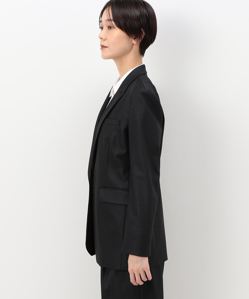 COMME CA(コムサ)の「【セットアップ対応】ポリエステルストレッチカレンダー ジャケット(スーツジャケット・レディース・ボルドー/ネイビー/グリーン・9号)」の7枚目の写真