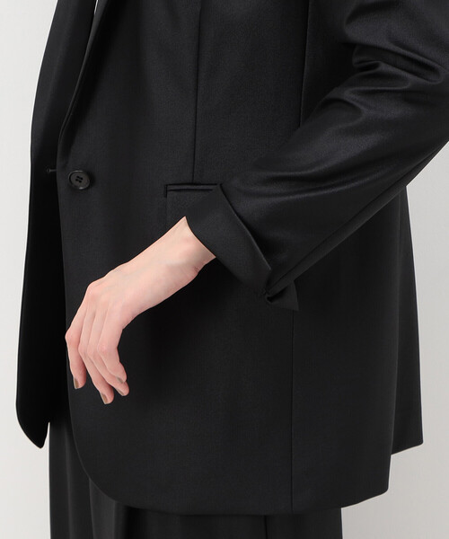 COMME CA(コムサ)の「【セットアップ対応】ポリエステルストレッチカレンダー ジャケット(スーツジャケット・レディース・ボルドー/ネイビー/グリーン・9号)」の12枚目の写真