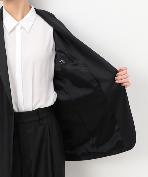 COMME CA(コムサ)の「【セットアップ対応】ポリエステルストレッチカレンダー ジャケット(スーツジャケット・レディース・ボルドー/ネイビー/グリーン・9号)」の15枚目の写真