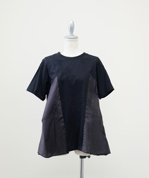 DOLLUPOOPS | サイド異素材切替フレアートップス(Tシャツ/カットソー)