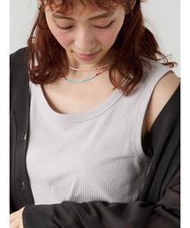 Lugnoncure | 【抗菌防臭】リブクルーネックタンクトップ(タンクトップ)