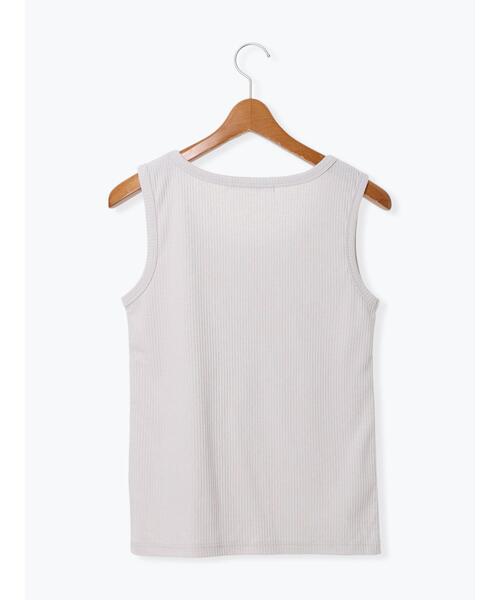 Lugnoncure（ルノンキュール）の「【抗菌防臭】リブクルーネックタンクトップ（タンクトップ・レディース・オフホワイト/ブラック/ベージュ・F）」の14枚目の写真