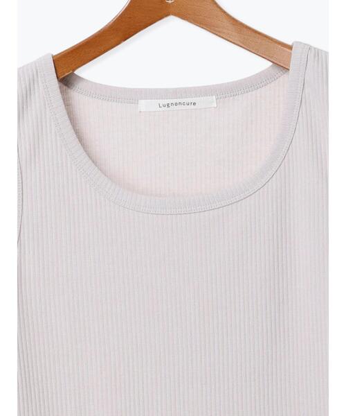 Lugnoncure（ルノンキュール）の「【抗菌防臭】リブクルーネックタンクトップ（タンクトップ・レディース・オフホワイト/ブラック/ベージュ・F）」の15枚目の写真