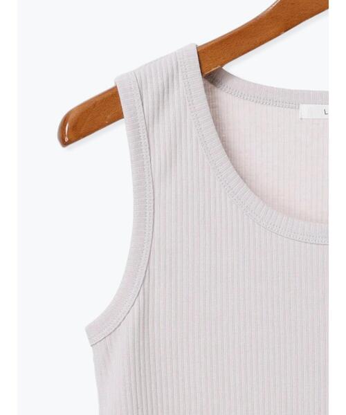 Lugnoncure（ルノンキュール）の「【抗菌防臭】リブクルーネックタンクトップ（タンクトップ・レディース・オフホワイト/ブラック/ベージュ・F）」の16枚目の写真