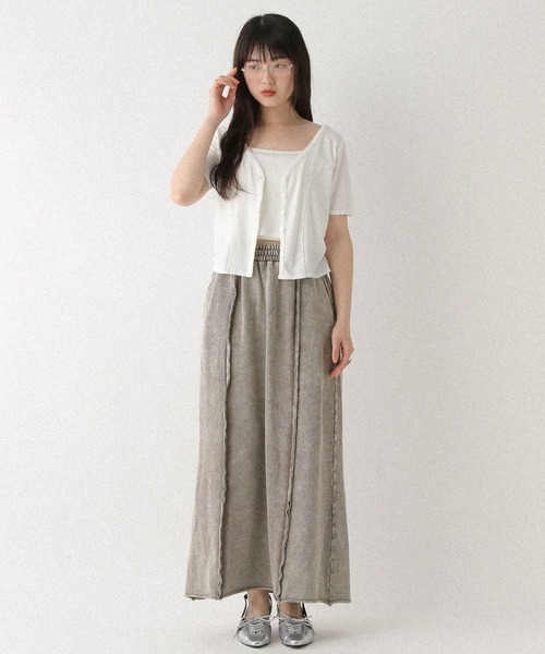 Heather(ヘザー)の「パターンメッシュ2PTEE 576435(Tシャツ/カットソー・レディース・オフホワイト/ブラック/グレー・FREE)」の4枚目の写真