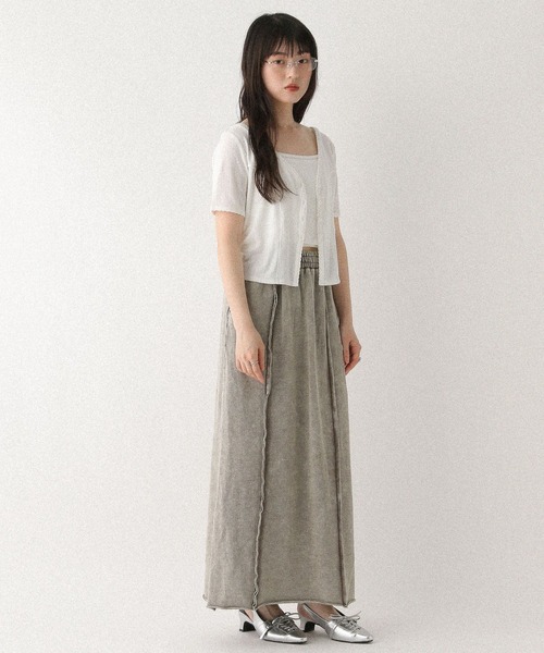 Heather(ヘザー)の「パターンメッシュ2PTEE 576435(Tシャツ/カットソー・レディース・オフホワイト/ブラック/グレー・FREE)」の5枚目の写真