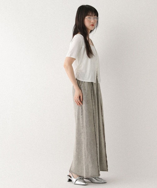 Heather(ヘザー)の「パターンメッシュ2PTEE 576435(Tシャツ/カットソー・レディース・オフホワイト/ブラック/グレー・FREE)」の6枚目の写真