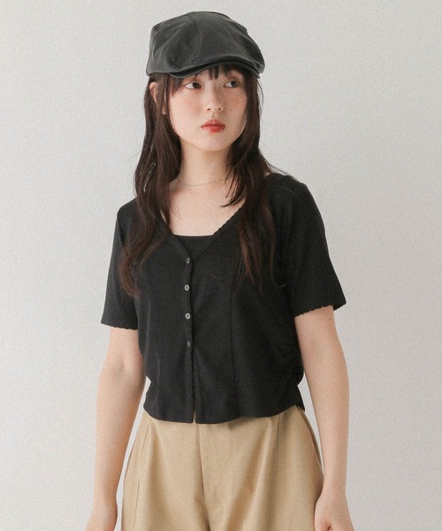 Heather(ヘザー)の「パターンメッシュ2PTEE 576435(Tシャツ/カットソー・レディース・オフホワイト/ブラック/グレー・FREE)」の12枚目の写真
