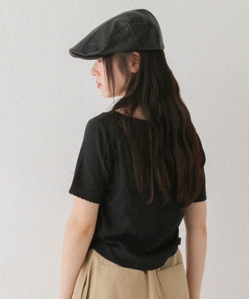 Heather(ヘザー)の「パターンメッシュ2PTEE 576435(Tシャツ/カットソー・レディース・オフホワイト/ブラック/グレー・FREE)」の14枚目の写真