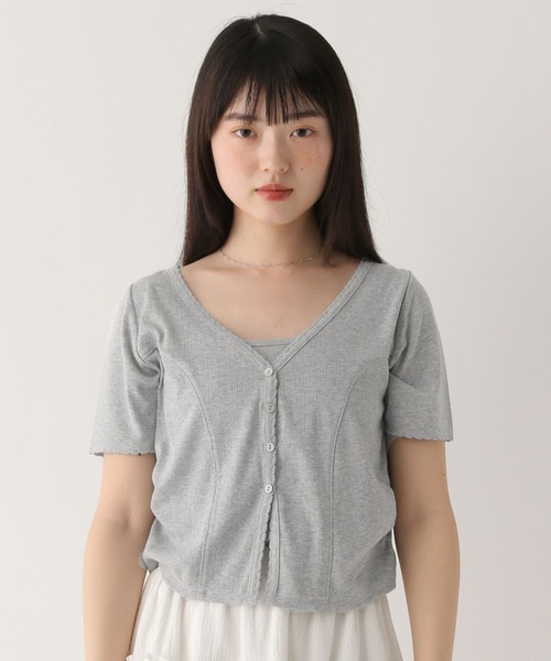 Heather(ヘザー)の「パターンメッシュ2PTEE 576435(Tシャツ/カットソー・レディース・オフホワイト/ブラック/グレー・FREE)」の20枚目の写真