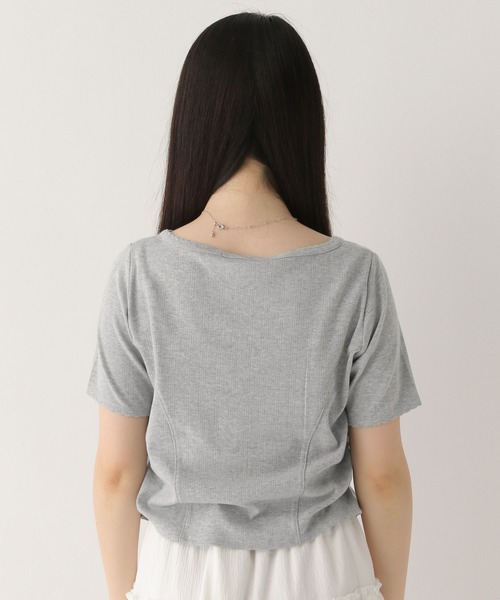 Heather(ヘザー)の「パターンメッシュ2PTEE 576435(Tシャツ/カットソー・レディース・オフホワイト/ブラック/グレー・FREE)」の22枚目の写真