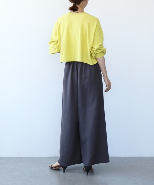 TITE IN THE STORE（ティテ　インザ　ストア）の「麻レーヨンイージーワイドパンツ（その他パンツ・レディース・ホワイト/ブラック/グレー・38）」の7枚目の写真