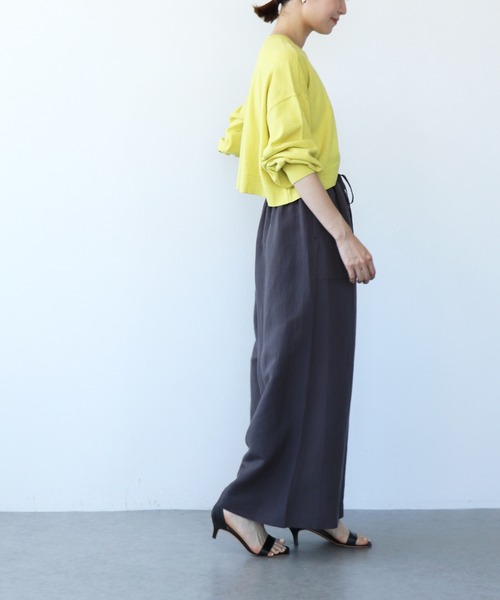 TITE IN THE STORE（ティテ　インザ　ストア）の「麻レーヨンイージーワイドパンツ（その他パンツ・レディース・ホワイト/ブラック/グレー・38）」の6枚目の写真