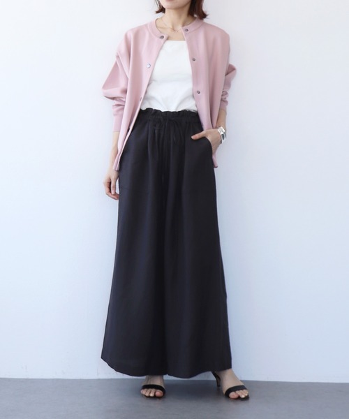 TITE IN THE STORE（ティテ　インザ　ストア）の「麻レーヨンイージーワイドパンツ（その他パンツ・レディース・ホワイト/ブラック/グレー・38）」の8枚目の写真