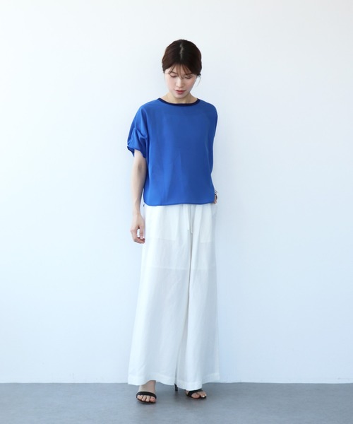 TITE IN THE STORE（ティテ　インザ　ストア）の「麻レーヨンイージーワイドパンツ（その他パンツ・レディース・ホワイト/ブラック/グレー・38）」の11枚目の写真