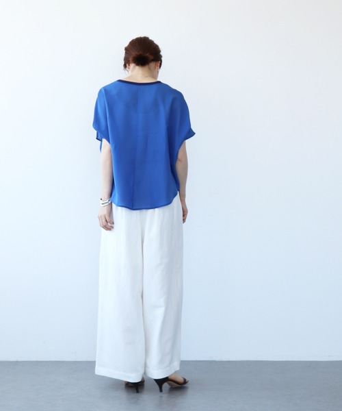 TITE IN THE STORE（ティテ　インザ　ストア）の「麻レーヨンイージーワイドパンツ（その他パンツ・レディース・ホワイト/ブラック/グレー・38）」の14枚目の写真