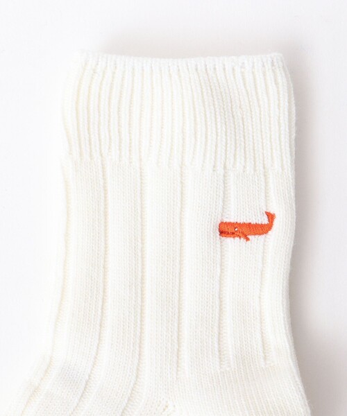 NOLLEY’S（ノーリーズ）の「【OCTAVE OCTAVE/オクターブ オクターブ】別注クジラクォーターリブソックス（ソックス/靴下・メンズ・ネイビー/オフホワイト/ブラック系その他/ブルー系その他・FREE）」の6枚目の写真