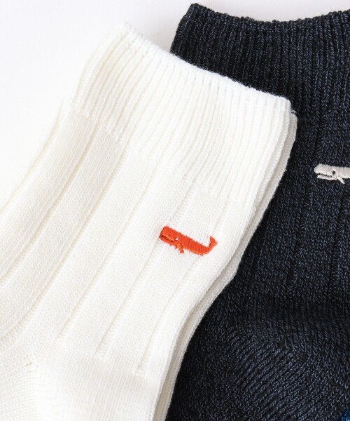 NOLLEY’S（ノーリーズ）の「【OCTAVE OCTAVE/オクターブ オクターブ】別注クジラクォーターリブソックス（ソックス/靴下・メンズ・ネイビー/オフホワイト/ブラック系その他/ブルー系その他・FREE）」の10枚目の写真