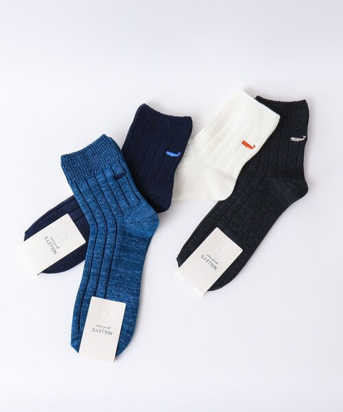 NOLLEY’S（ノーリーズ）の「【OCTAVE OCTAVE/オクターブ オクターブ】別注クジラクォーターリブソックス（ソックス/靴下・メンズ・ネイビー/オフホワイト/ブラック系その他/ブルー系その他・FREE）」の15枚目の写真