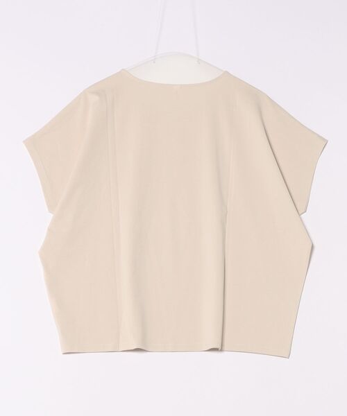 Cinderella(シンデレラ)の「トップス レディース カジュアル Tシャツ カットソー ドルマンスリーブ 綿100% 夏 春 半袖 五分袖 シンプル 無地 上品 きれいめ かわいい おしゃれ 黒 ブラック 青 ボーダー キャメル 茶色 コーヒー クリーム ネイビー 紺 ホワイト 白(Tシャツ/カットソー・レディース・キャメル/ダークブラウン/ホワイト/その他1/ネイビー/ブルー/クリーム/ブラック・LARGE/MEDIUM)」の22枚目の写真