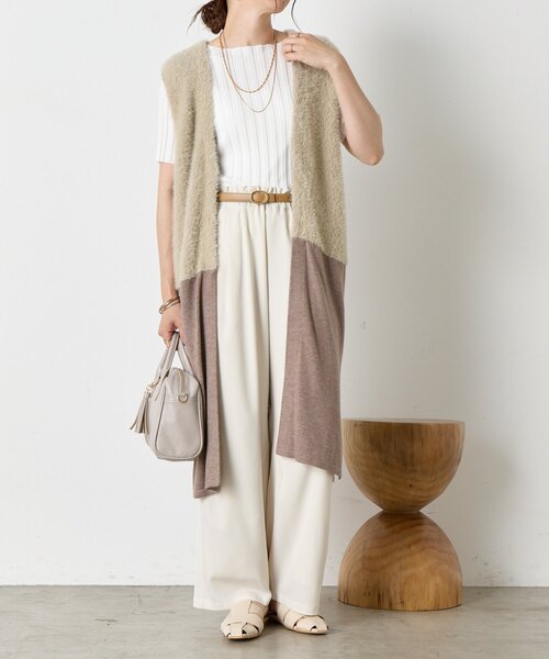 HUGO WÄR ベージュ ジレ ケーブルシャギージレ（ベスト）｜Jena espace merveilleux