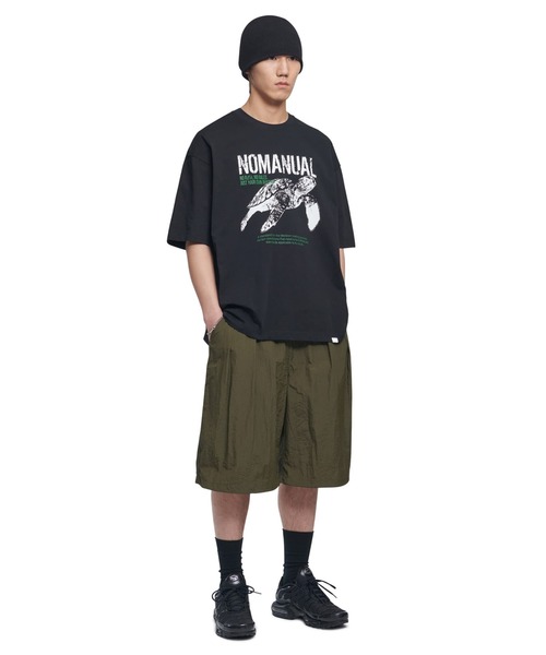 NOMANUAL(NOMANUAL)の「「NOMANUAL /ノーマニュアル」 SHADE BELTED SHORTS(カーゴパンツ・メンズ・カーキ/ライトブルー・LARGE)」の7枚目の写真
