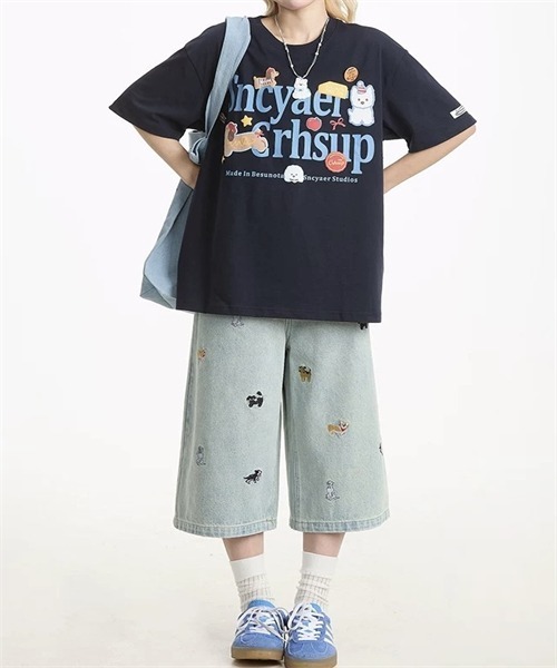 Dream garden(ドリームガーデン)の「犬ちゃん刺しゅう7分丈デニムパンツ(デニムパンツ・レディース・ブルー・L/2XL/XL/S/M/4XL/5XL)」の13枚目の写真