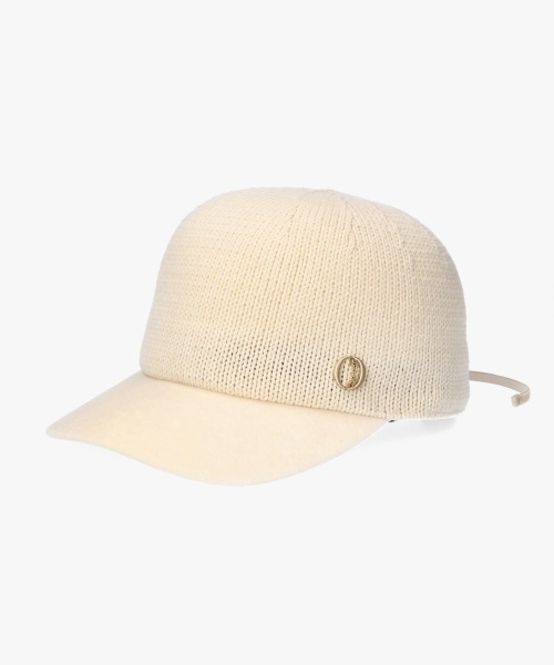 Chapeau d' O（シャポードオー）の「Chapeau d' O  TM Knit x Velour Cap / シャポードオー（キャップ・レディース・ネイビー/ライトベージュ・M/57.5cm）」の8枚目の写真
