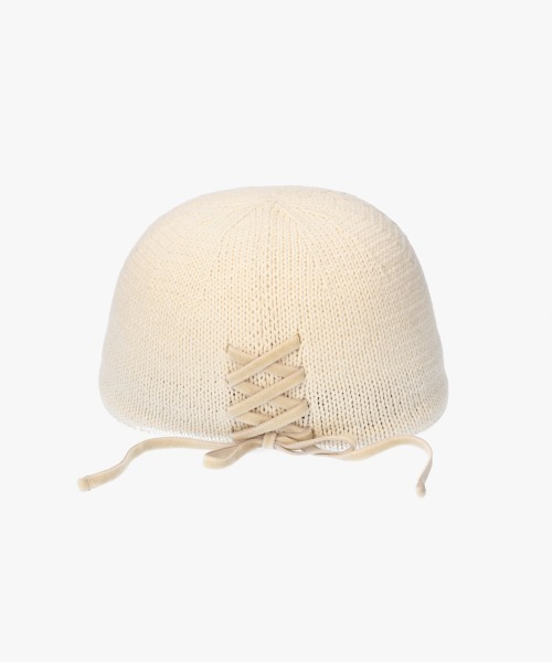Chapeau d' O（シャポードオー）の「Chapeau d' O  TM Knit x Velour Cap / シャポードオー（キャップ・レディース・ネイビー/ライトベージュ・M/57.5cm）」の9枚目の写真