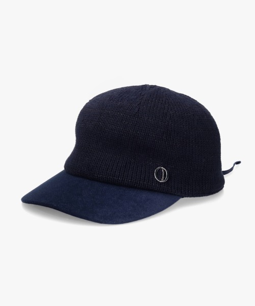 Chapeau d' O（シャポードオー）の「Chapeau d' O  TM Knit x Velour Cap / シャポードオー（キャップ・レディース・ネイビー/ライトベージュ・M/57.5cm）」の16枚目の写真