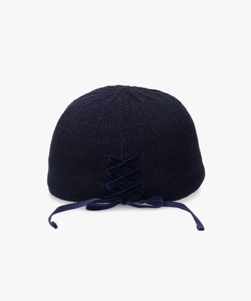 Chapeau d' O（シャポードオー）の「Chapeau d' O  TM Knit x Velour Cap / シャポードオー（キャップ・レディース・ネイビー/ライトベージュ・M/57.5cm）」の19枚目の写真