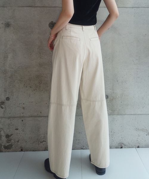 ZOZOMARKET（ゾゾマーケット）の「ZOZOMARKET by RIKA-切替バレルデニム（デニムパンツ・レディース・キナリ・マルチサイズ）」の5枚目の写真