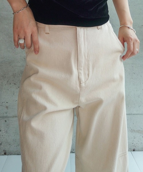ZOZOMARKET（ゾゾマーケット）の「ZOZOMARKET by RIKA-切替バレルデニム（デニムパンツ・レディース・キナリ・マルチサイズ）」の8枚目の写真