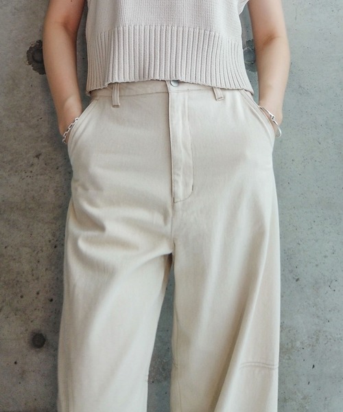 ZOZOMARKET（ゾゾマーケット）の「ZOZOMARKET by RIKA-切替バレルデニム（デニムパンツ・レディース・キナリ・マルチサイズ）」の12枚目の写真