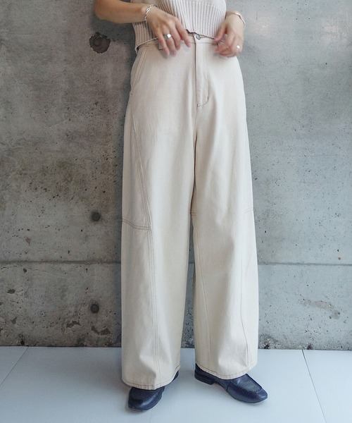ZOZOMARKET（ゾゾマーケット）の「ZOZOMARKET by RIKA-切替バレルデニム（デニムパンツ・レディース・キナリ・マルチサイズ）」の13枚目の写真