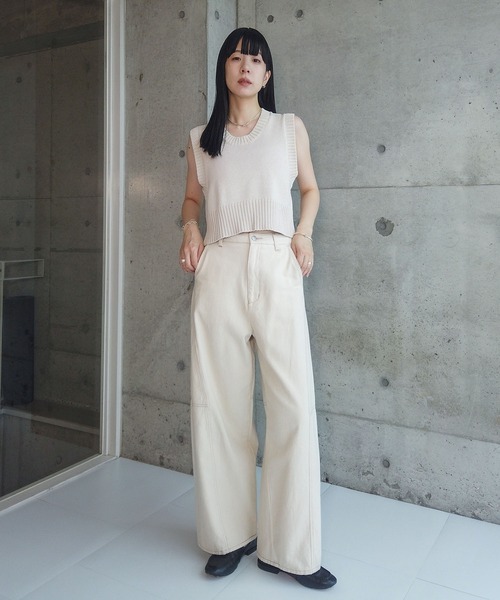 ZOZOMARKET（ゾゾマーケット）の「ZOZOMARKET by RIKA-切替バレルデニム（デニムパンツ・レディース・キナリ・マルチサイズ）」の17枚目の写真