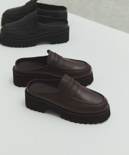 サステナブル】ラウンドローファークロッグ（ローファー）｜ADAM ET