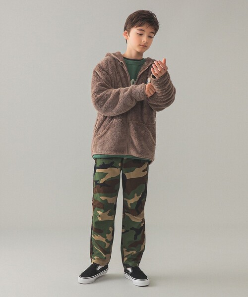 こども ビームス（コドモビームス）の「ジップ ボア フーディ 2025 FW（120〜160cm）（その他アウター・キッズ・ホワイト系その他5/ブラウン系その他4・120/130/140/150/160）」の8枚目の写真