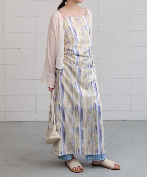 Bab(バブ)の「【S・Mサイズ展開】ウエストホールプリントワンピース(ワンピース・レディース・ブラック/パープル・MEDIUM/SMALL)」の16枚目の写真