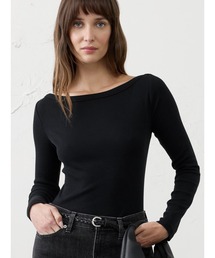 BANANA REPUBLIC FACTORY STORE リブ ボートネック カットソー