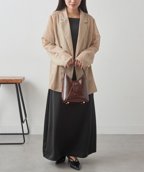 HASHIBAMI（ハシバミ）の「【HASHIBAMI】フェズ エナメル ワンハンドルバッグ ギフト（ハンドバッグ・レディース・ブラック/ダークブラウン・FREE）」の10枚目の写真