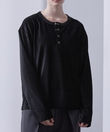 Loose/ルース（ルース）の「ベロアコーデュロイ ヘンリーネックロンT（Tシャツ/カットソー・レディース）」