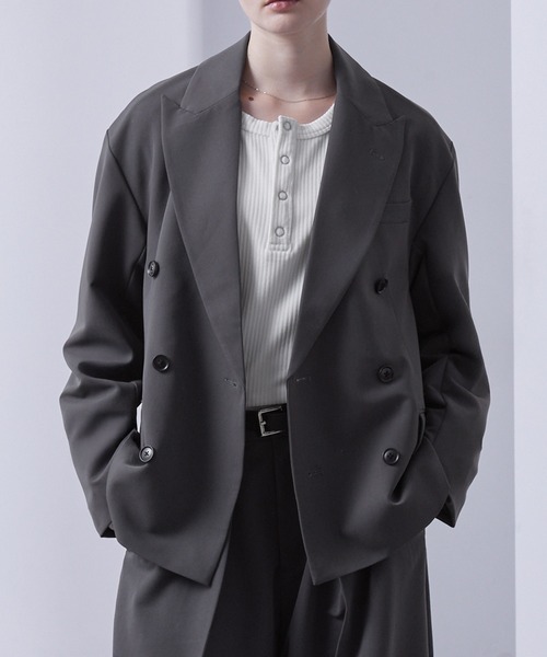 Loose/ルース(ルース)の「ベロアコーデュロイ ヘンリーネックロンT(Tシャツ/カットソー・メンズ・オフホワイト/パープル/ダークネイビー/ブラック/グレー・S/L/M)」の20枚目の写真