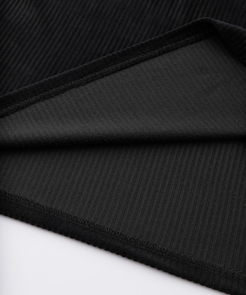 Loose/ルース(ルース)の「ベロアコーデュロイ ヘンリーネックロンT(Tシャツ/カットソー・メンズ・オフホワイト/パープル/ダークネイビー/ブラック/グレー・S/L/M)」の6枚目の写真