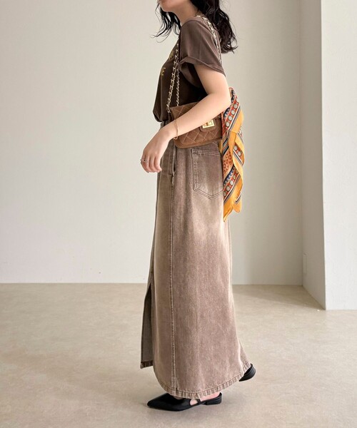 fredy emue（フレディエミュ）の「デニムタイトスカート（デニムスカート・レディース・ピンク/ブラウン/ブルー・38/36）」の6枚目の写真