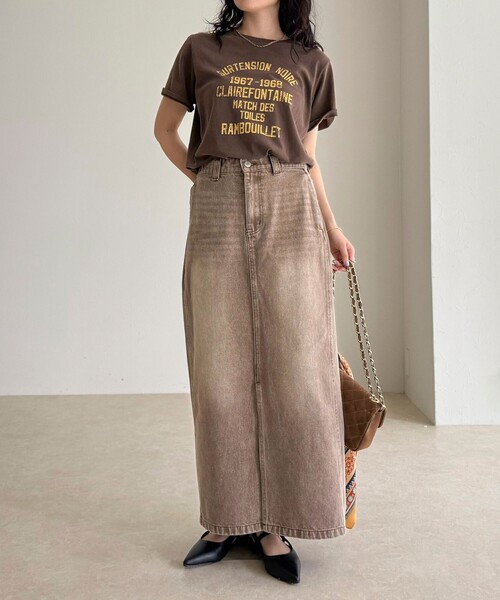 fredy emue（フレディエミュ）の「デニムタイトスカート（デニムスカート・レディース・ピンク/ブラウン/ブルー・38/36）」の7枚目の写真